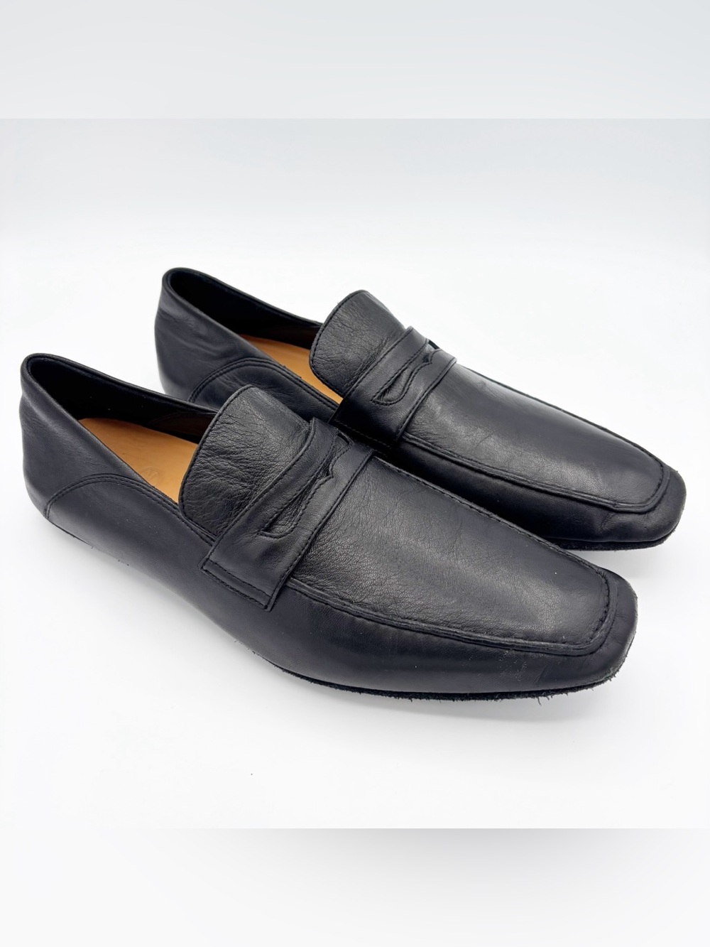 Cole Haan Black Leather Penny Loafers
